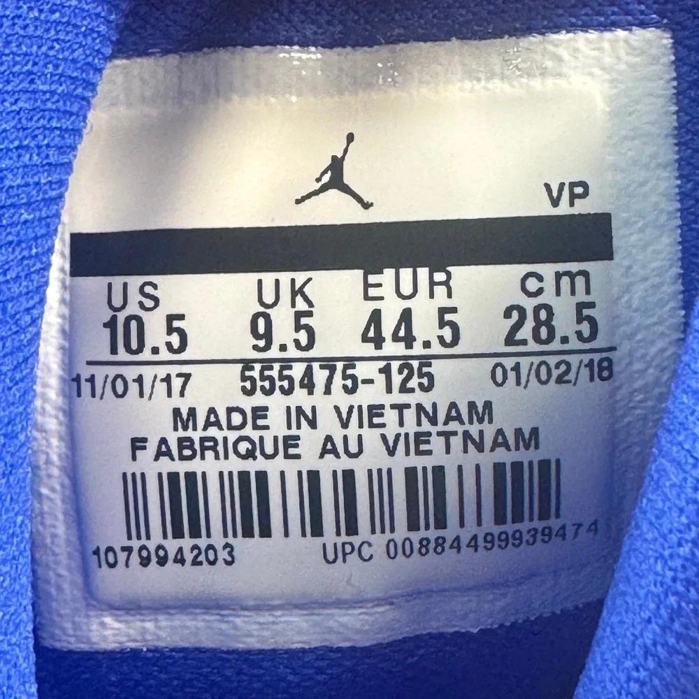 Nike Air Jordan 6‎ Retro Men 10.5 White Pink Blue Basketball Shoes